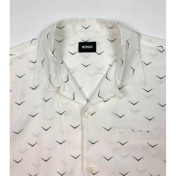 Hudson Camp Collar Printed Short Sleeve Button Up - Picture 5 of 11